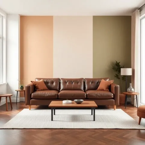 Jaki kolor ścian do brązowych mebli w salonie