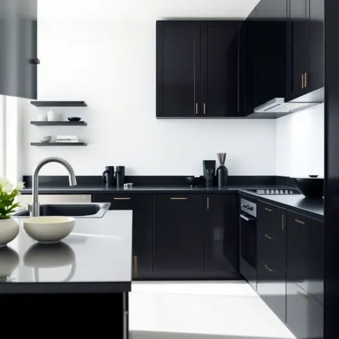 Jaki kolor ścian do czarnych mebli kuchennych