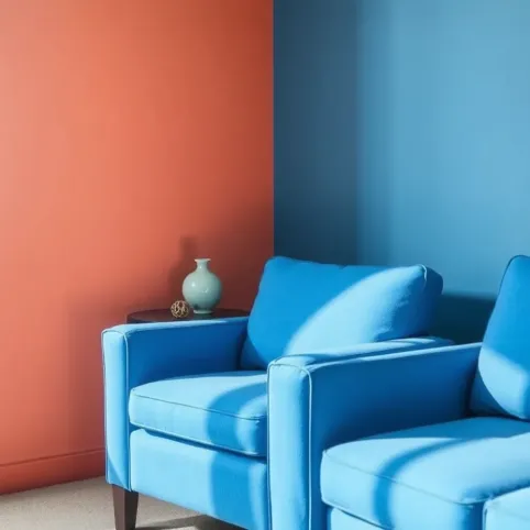 Jaki kolor ścian do niebieskich mebli