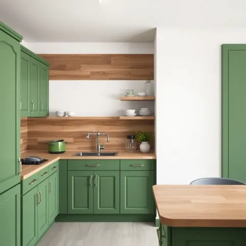 Jaki kolor ścian do zielonych mebli w kuchni