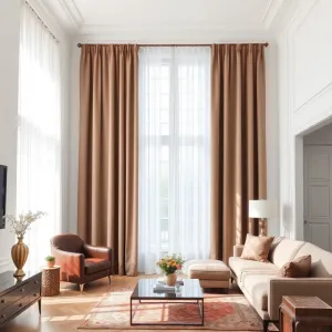Jakie zasłony do białych ścian i brązowych mebli