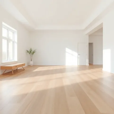 Jasna podłoga w salonie