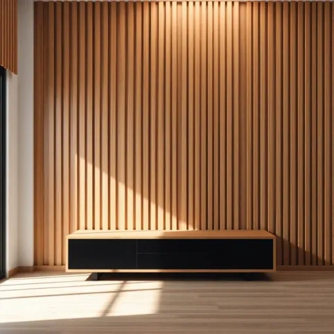 Lamele ścienne w salonie