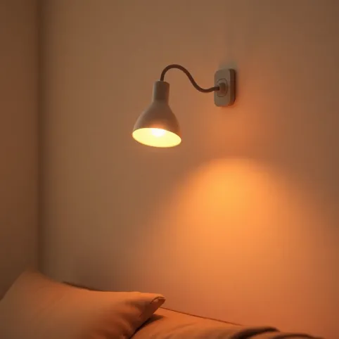 Lampa ścienna do czytania z kablem