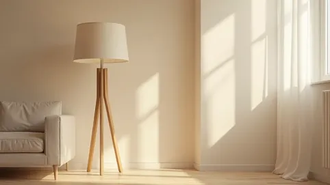 Lampa stojąca w stylu skandynawskim