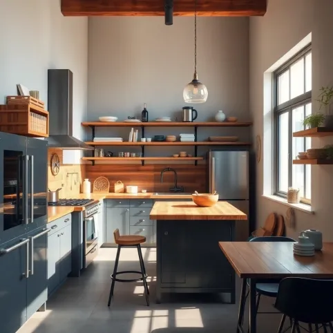 Mała Kuchnia W Stylu Industrialnym