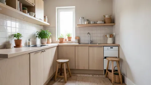 mała kuchnia w stylu skandynawskim