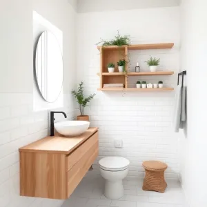 Mała łazienka w stylu skandynawskim