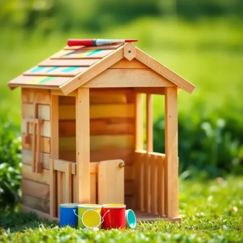Malowanie domku dla dzieci