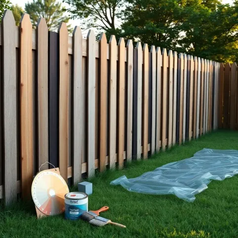 Malowanie drewnianego płotu cena