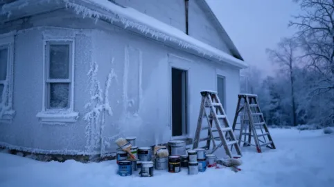 Malowanie elewacji zimą