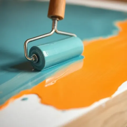 Malowanie farbą olejną wałkiem