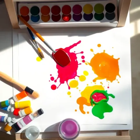 Malowanie farbami dla dzieci