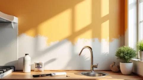 malowanie paneli ściennych w kuchni