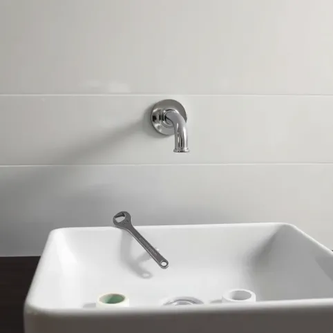 Montaż baterii umywalkowej ściennej