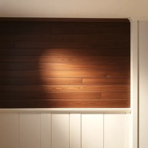 Montaż boazerii drewnianej na ścianie