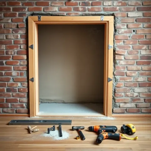 Montaż drzwi przy ścianie