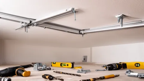 Montaż karnisza sufitowego szynowego