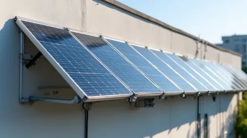 Montaż kolektorów słonecznych na ścianie