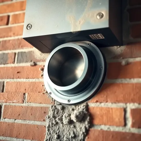 Montaż kominka wentylacyjnego w ścianie