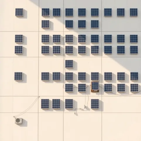 Montaż paneli fotowoltaicznych na ścianie