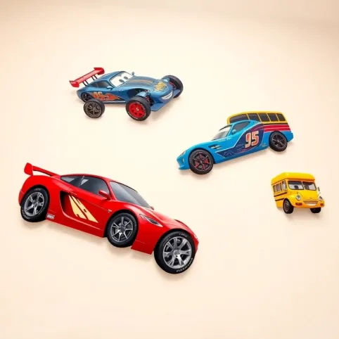 Naklejki dla chłopca na ścianę samochody