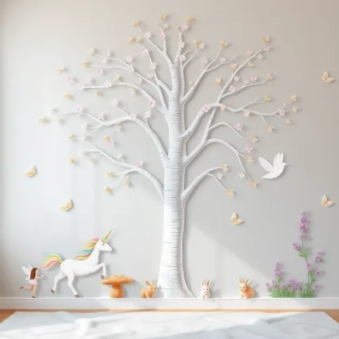 Naklejki na ścianę 3D dla dziewczynek