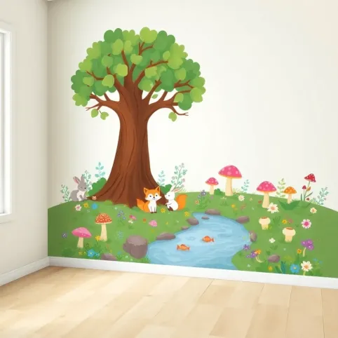 naklejki na ścianę dla dzieci las
