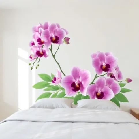 Naklejki na ścianę do sypialni kwiaty