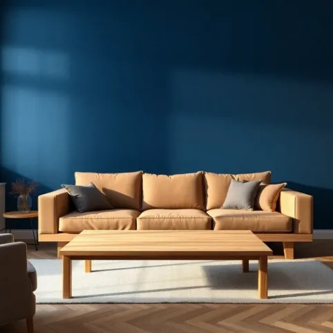 niebieskie ściany jakie meble