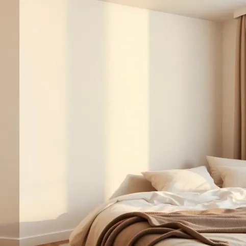 Nowoczesna ściana w sypialni