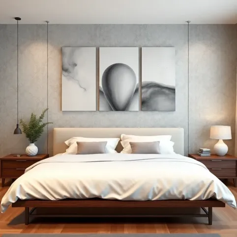 Nowoczesne ozdoby na ścianę do sypialni