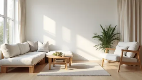 Nowoczesny salon w stylu skandynawskim