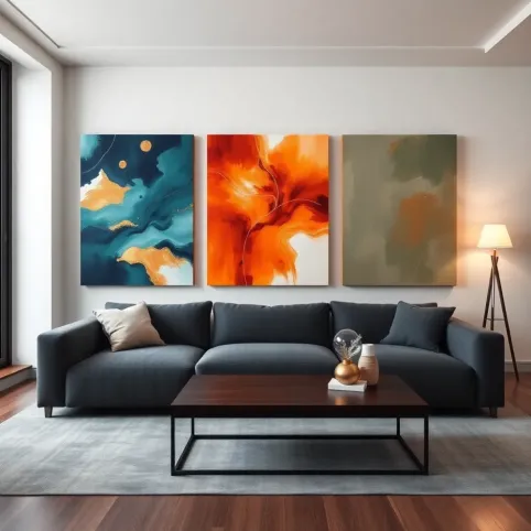 Obrazy malowane na płótnie do salonu