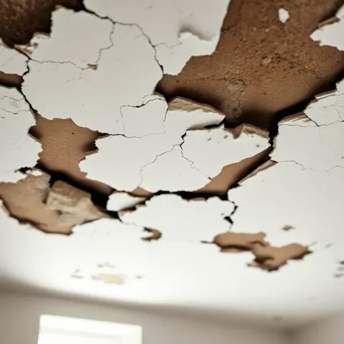 Odpadający tynk z sufitu przyczyny