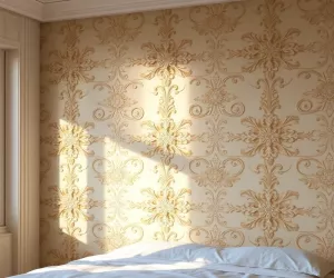 Ozdobna ściana w sypialni