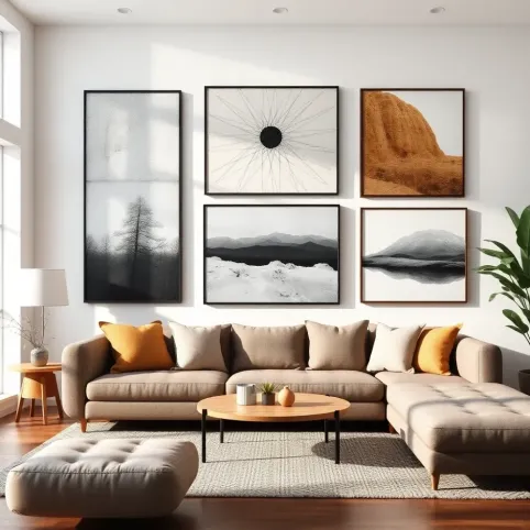 Ozdoby na ścianę do salonu nowoczesne