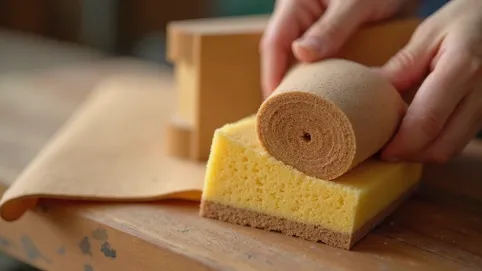 papier ścierny na gąbce