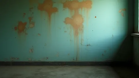 Plamy na ścianie jakby mokre