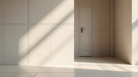 Płytki do połowy ściany a drzwi