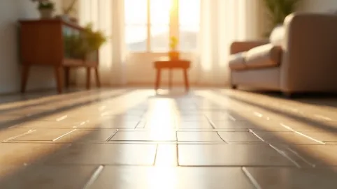 Podłoga w salonie z płytek