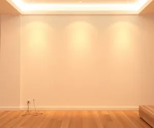 Podświetlana ściana w salonie