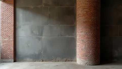 Połączenie ściany działowej z kominem