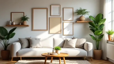 pomysł na ścianę w salonie