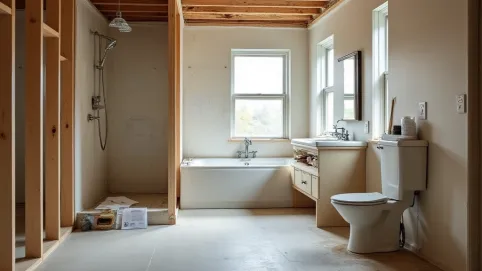 Remont łazienki w trakcie mieszkania