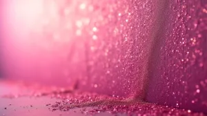 Różowa farba do ścian z brokatem