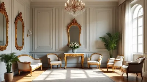 salon w stylu francuskim