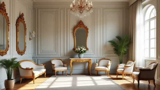 salon w stylu francuskim