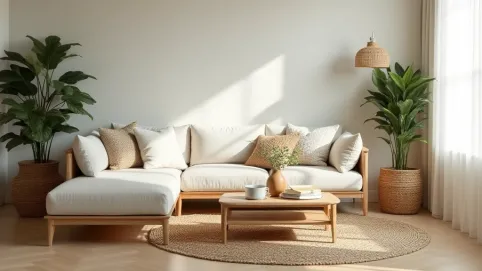 Salon W Stylu Skandynawskim Boho