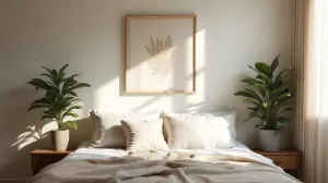 Ściana za łóżkiem w sypialni inspiracje